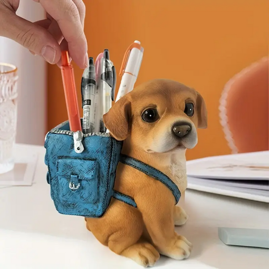 Adorable Puppy Pen Holder – Portable Desk Organizer & Perfect Office Gift