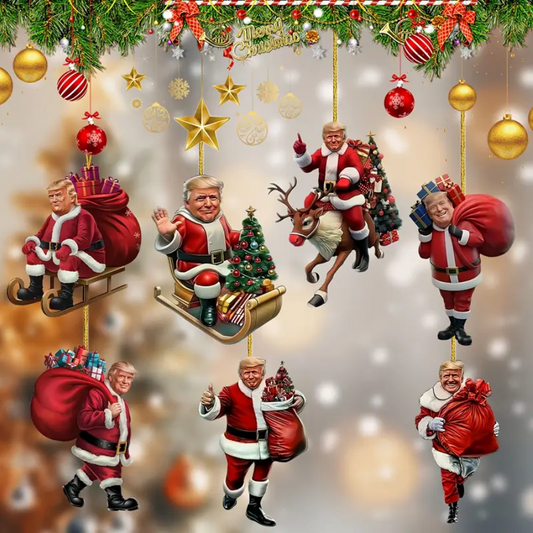 Trumpmas Cheer: 7-Piece Ornament Set" 🎄✨